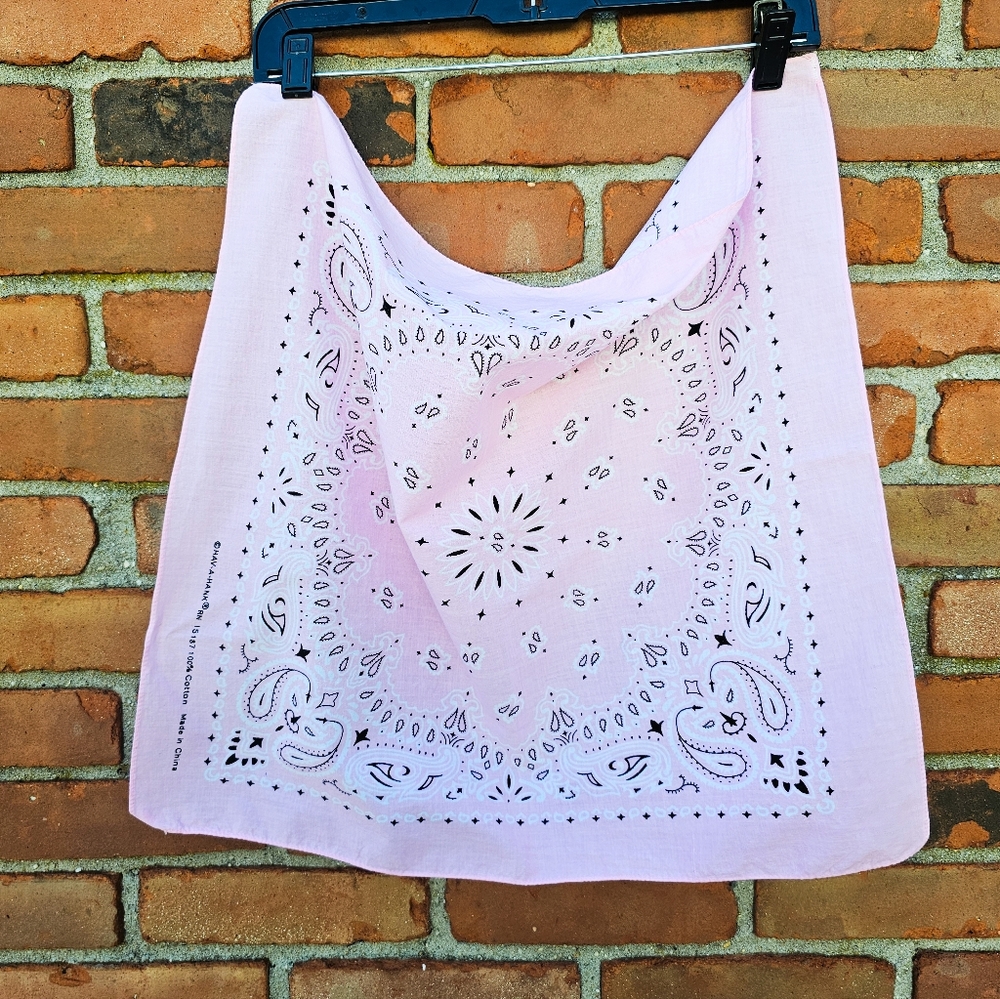 New HAV-A-HANK Light Pink Bandana – 100% Cotton | Made in USA